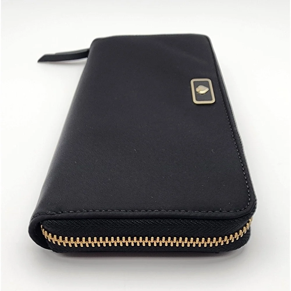 kate spade‎ new york wallet wlru5372 black buttery leather EUC